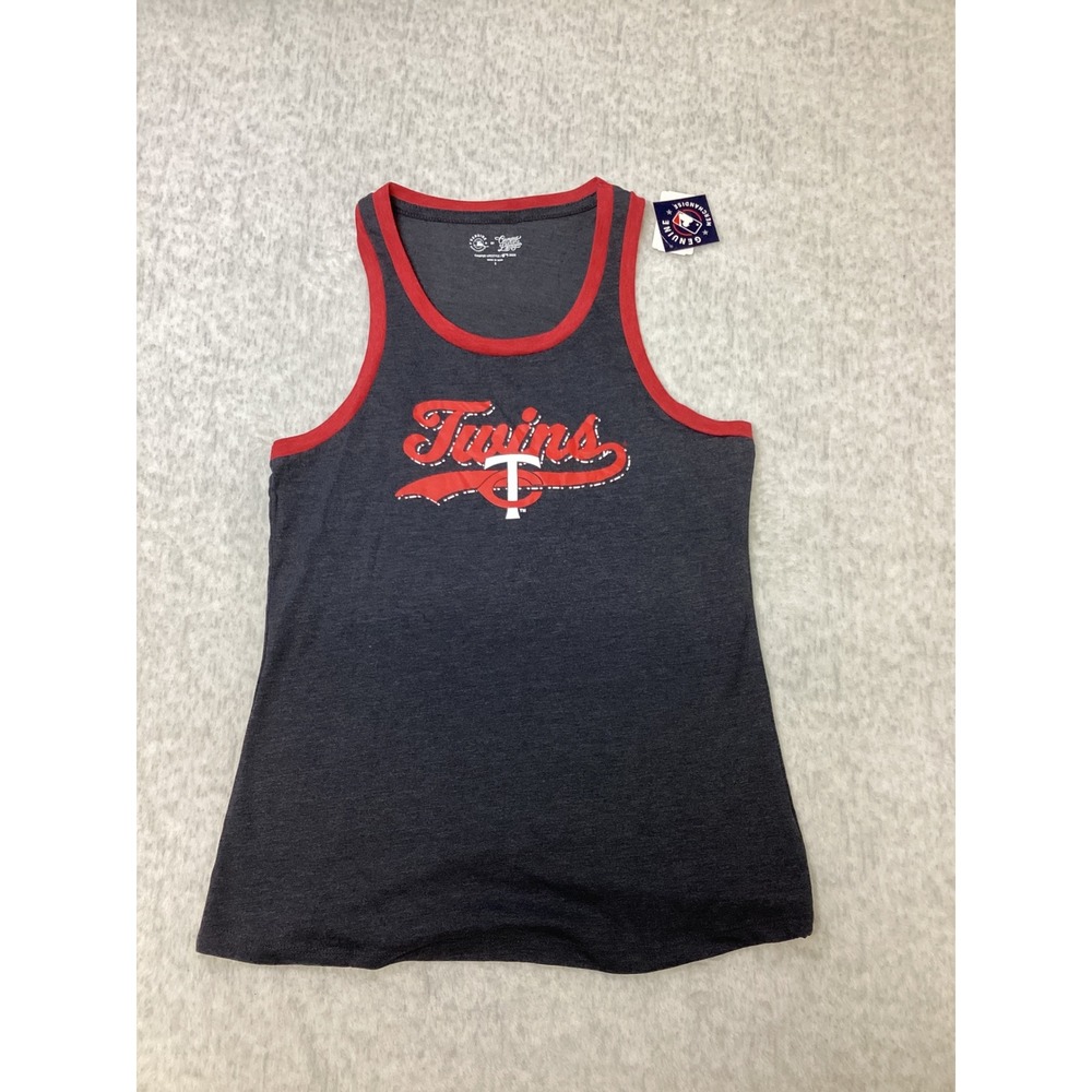 Campus Lifestyle Minnesota Twins MLB Ringer Tank Top Navy Blue Red Small NEW‎